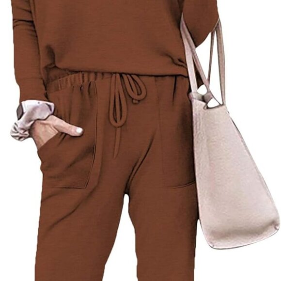 New Women’s Lounge Sets - Coffee, Medium - Picture 1 of 5
